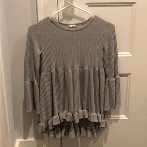 Youth Flowing Three Quarter Length Sleeve Top